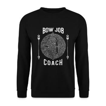 Bogenschütze Bogensport Pfeil Bogen Bogenschießen - Unisex Pullover - Schwarz - Vorne - Alina (178cm) & Michal (187cm)