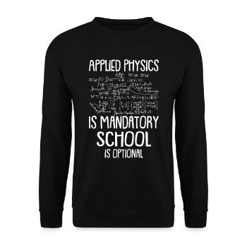 Physik Physiker - Unisex Pullover - Schwarz - Vorne - Alina (178cm) & Michal (187cm)