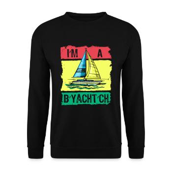 Seglen Segelboot Segler - Unisex Pullover - Schwarz - Vorne - Alina (178cm) & Michal (187cm)