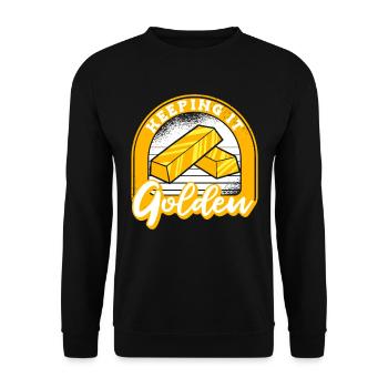 Gold Mining Gold Mine - Unisex Sweatshirt - black - Front - Alina (178cm) & Michal (187cm)