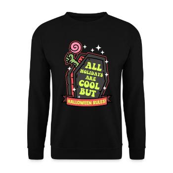 Halloween Costume Party Creepy Gift - Unisex Sweatshirt - black - Front - Alina (178cm) & Michal (187cm)