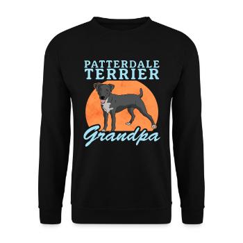 Patterdale Terrier Grandpa Dog Owner Gift - Unisex Sweatshirt - black - Front - Alina (178cm) & Michal (187cm)