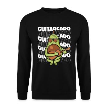 Western Guitare Guitariste Guitare Acoustique - Sweat-shirt Unisexe - noir - Devant - Alina (178cm) & Michal (187cm)