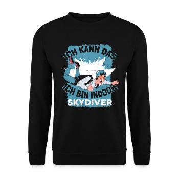 Indoor Skydiving - Unisex Sweatshirt - black - Front - Alina (178cm) & Michal (187cm)