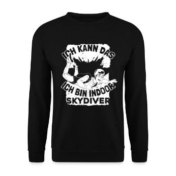Indoor Skydiving - Unisex Sweatshirt - black - Front - Alina (178cm) & Michal (187cm)
