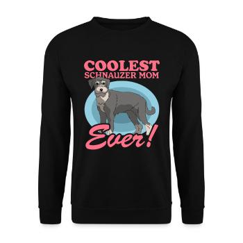 Schnauzer Maman Chien Propriétaire De Chien Cadeau - Sweat-shirt Unisexe - noir - Devant - Alina (178cm) & Michal (187cm)