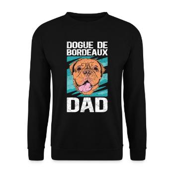 Great Dane Dad | Dogue de Bordeaux Gift - Unisex Sweatshirt - black - Front - Alina (178cm) & Michal (187cm)