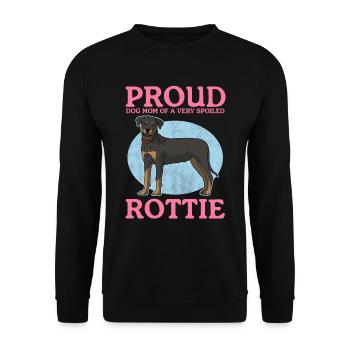 Rottweiler Maman | Propriétaire de chien Cadeau de chien - Sweat-shirt Unisexe - noir - Devant - Alina (178cm) & Michal (187cm)