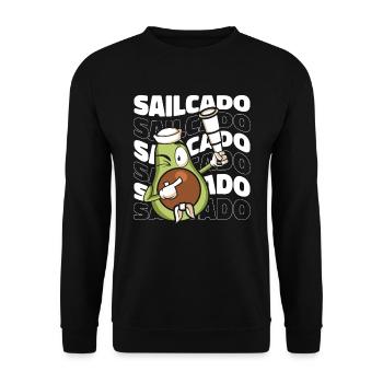 Seglen Segelboot Segler - Unisex Pullover - Schwarz - Vorne - Alina (178cm) & Michal (187cm)