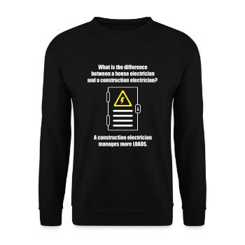 Électricien Ingénieur électricien Technicien en électronique - Sweat-shirt Unisexe - noir - Devant - Alina (178cm) & Michal (187cm)