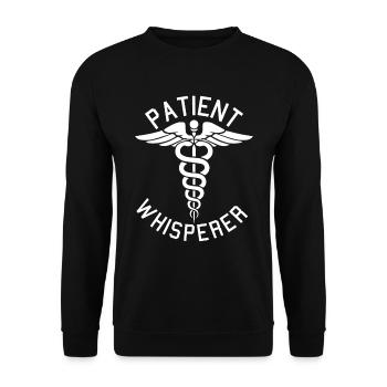 Krankenschwester - Unisex Pullover - Schwarz - Vorne - Alina (178cm) & Michal (187cm)