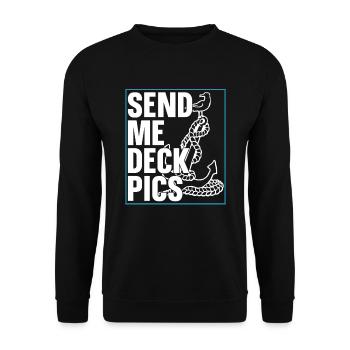 Seglen Segelboot Segler - Unisex Pullover - Schwarz - Vorne - Alina (178cm) & Michal (187cm)