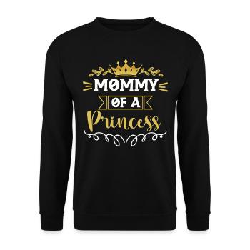 Maman d’une princesse Jolie Mère-Fille - Sweat-shirt Unisexe - noir - Devant - Alina (178cm) & Michal (187cm)