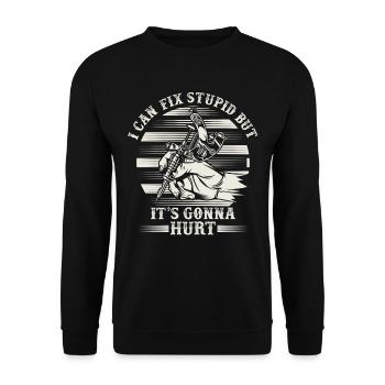 Funny Tattooer Quote Tattoo Artist Tattooist Inked - Unisex Sweatshirt - black - Front - Alina (178cm) & Michal (187cm)
