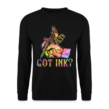 Amateurs de tatouage Tatoueur Tatoueur - Sweat-shirt Unisexe - noir - Devant - Alina (178cm) & Michal (187cm)