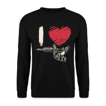 Tattoos Tattoo Artists Tattoo Artists Tattoo Artists - Unisex Sweatshirt - black - Front - Alina (178cm) & Michal (187cm)