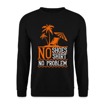 Fun Beach Men Women Retirement Holiday - Unisex Sweatshirt - black - Front - Alina (178cm) & Michal (187cm)