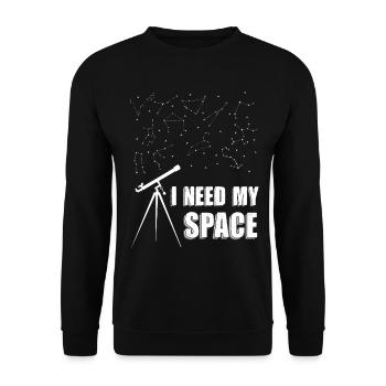 Teleskop-Liebhaber Lustige Wissenschaft Astronom - Unisex Pullover - Schwarz - Vorne - Alina (178cm) & Michal (187cm)
