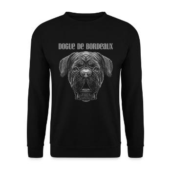 Bordeaux Great Dane Dogue De Bordeaux Dog Gift - Unisex Sweatshirt - black - Front - Alina (178cm) & Michal (187cm)