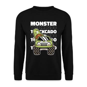 Camion monstre - Sweat-shirt Unisexe - noir - Devant - Alina (178cm) & Michal (187cm)