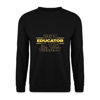 Best Educator in the galaxy kindergarten - Unisex Sweatshirt - black - Front - Alina (178cm) & Michal (187cm)