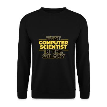 Meilleur informaticien de la galaxie - Sweat-shirt Unisexe - noir - Devant - Alina (178cm) & Michal (187cm)