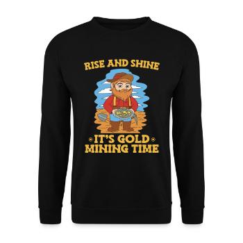Gold Mining Gold Mine - Unisex Sweatshirt - black - Front - Alina (178cm) & Michal (187cm)