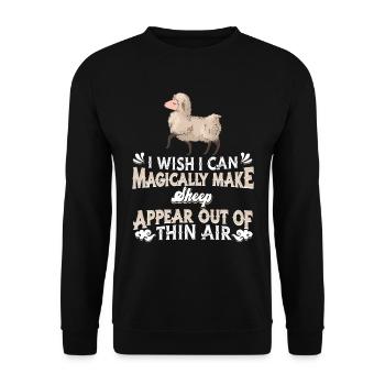 Schaf Schäfer - Unisex Pullover - Schwarz - Vorne - Alina (178cm) & Michal (187cm)