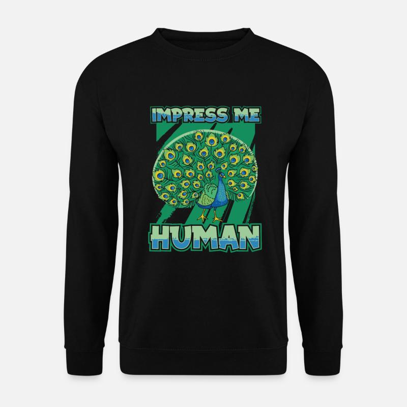 Pfau Vogel - Unisex Pullover - Schwarz
