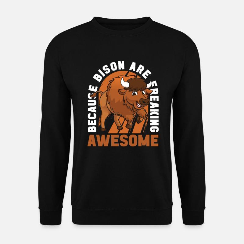 Bison d’Amérique Buffalo - Sweat-shirt Unisexe - noir