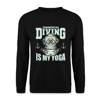 Scuba Tauchen Taucher Tauchsport - Unisex Pullover - Schwarz - Vorne - Alina (178cm) & Michal (187cm)