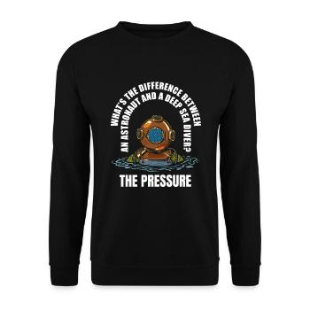 Scuba Tauchen Taucher Tauchsport - Unisex Pullover - Schwarz - Vorne - Alina (178cm) & Michal (187cm)
