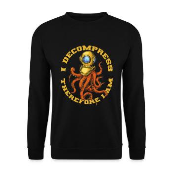 Scuba Tauchen Taucher Tauchsport - Unisex Pullover - Schwarz - Vorne - Alina (178cm) & Michal (187cm)