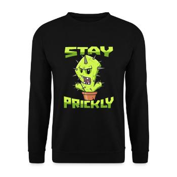 Cactus shrub Cacti prickly garden gardener - Unisex Sweatshirt - black - Front - Alina (178cm) & Michal (187cm)