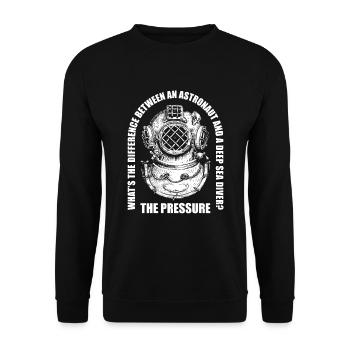 Scuba Tauchen Taucher Tauchsport - Unisex Pullover - Schwarz - Vorne - Alina (178cm) & Michal (187cm)