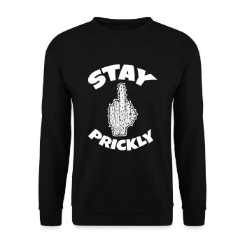 Cactus shrub Cacti prickly garden gardener - Unisex Sweatshirt - black - Front - Alina (178cm) & Michal (187cm)