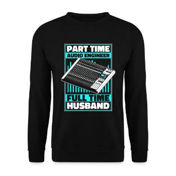 Tontechniker Sound Audio Engineer - Unisex Sweatshirt - black - Front - Alina (178cm) & Michal (187cm)