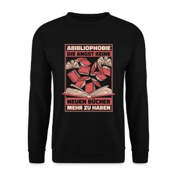 Bookworm Bookworm Book Reading - Unisex Sweatshirt - black - Front - Alina (178cm) & Michal (187cm)