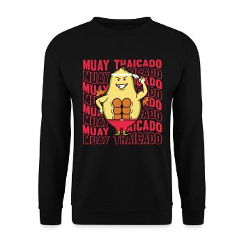 Muay Thai Boxe Thaiboxen Boxer - Sweat-shirt Unisexe - noir - Devant - Alina (178cm) & Michal (187cm)