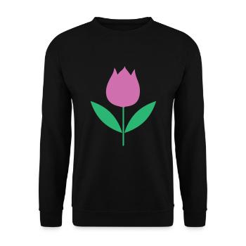 Fleurs de tulipe Tulipes Jardinier de jardin - Sweat-shirt Unisexe - noir - Devant - Alina (178cm) & Michal (187cm)