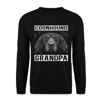 Coonhound Grand-père Propriétaire de chien Dog Gift - Sweat-shirt Unisexe - noir - Devant - Alina (178cm) & Michal (187cm)