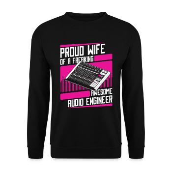 Tontechniker Sound Audio Engineer - Unisex Pullover - Schwarz - Vorne - Alina (178cm) & Michal (187cm)