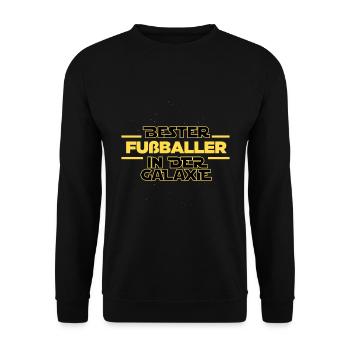 Bester Fußballer in der Galaxie - Unisex Pullover - Schwarz - Vorne - Alina (178cm) & Michal (187cm)