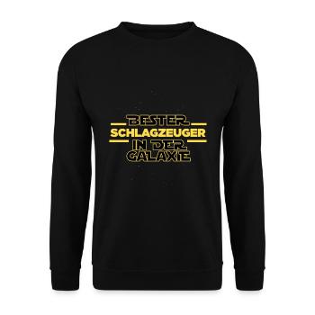 Bester Schlagzeuger in der Galaxie - Unisex Pullover - Schwarz - Vorne - Alina (178cm) & Michal (187cm)