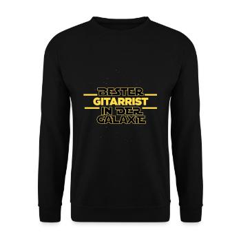 Bester Gitarrist in der Galaxie - Unisex Pullover - Schwarz - Vorne - Alina (178cm) & Michal (187cm)
