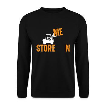 Conducteur de chariot élévateur Chariot élévateur Cool Cadeau - Sweat-shirt Unisexe - noir - Devant - Alina (178cm) & Michal (187cm)