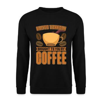Dialysis Technician Nephrology Coffee Gift - Unisex Sweatshirt - black - Front - Alina (178cm) & Michal (187cm)