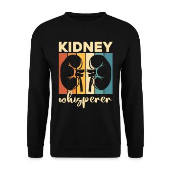 Dialysis Technician Nephrology Dialysis Cool Gift - Unisex Sweatshirt - black - Front - Alina (178cm) & Michal (187cm)