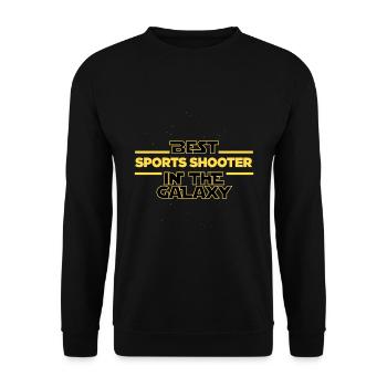 Best Sports shooter in the galaxy shooting club - Unisex Pullover - Schwarz - Vorne - Alina (178cm) & Michal (187cm)
