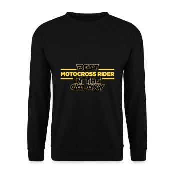 Meilleur pilote de motocross de la galaxie du sport automobile - Sweat-shirt Unisexe - noir - Devant - Alina (178cm) & Michal (187cm)